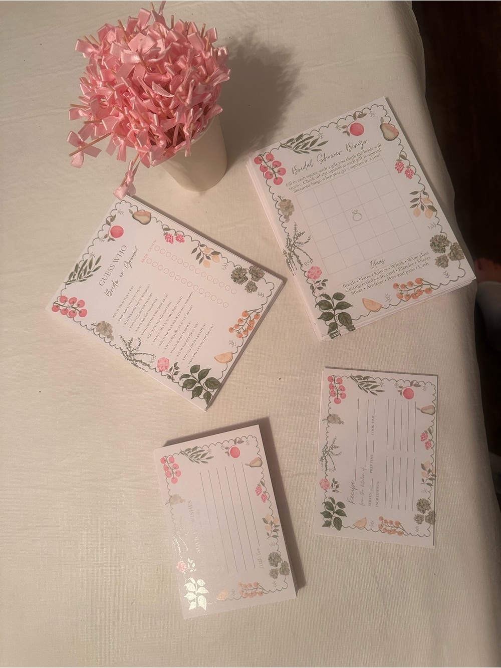 Fresh Garden Party Bridal Shower Game & Advice Cards - Party Supplies